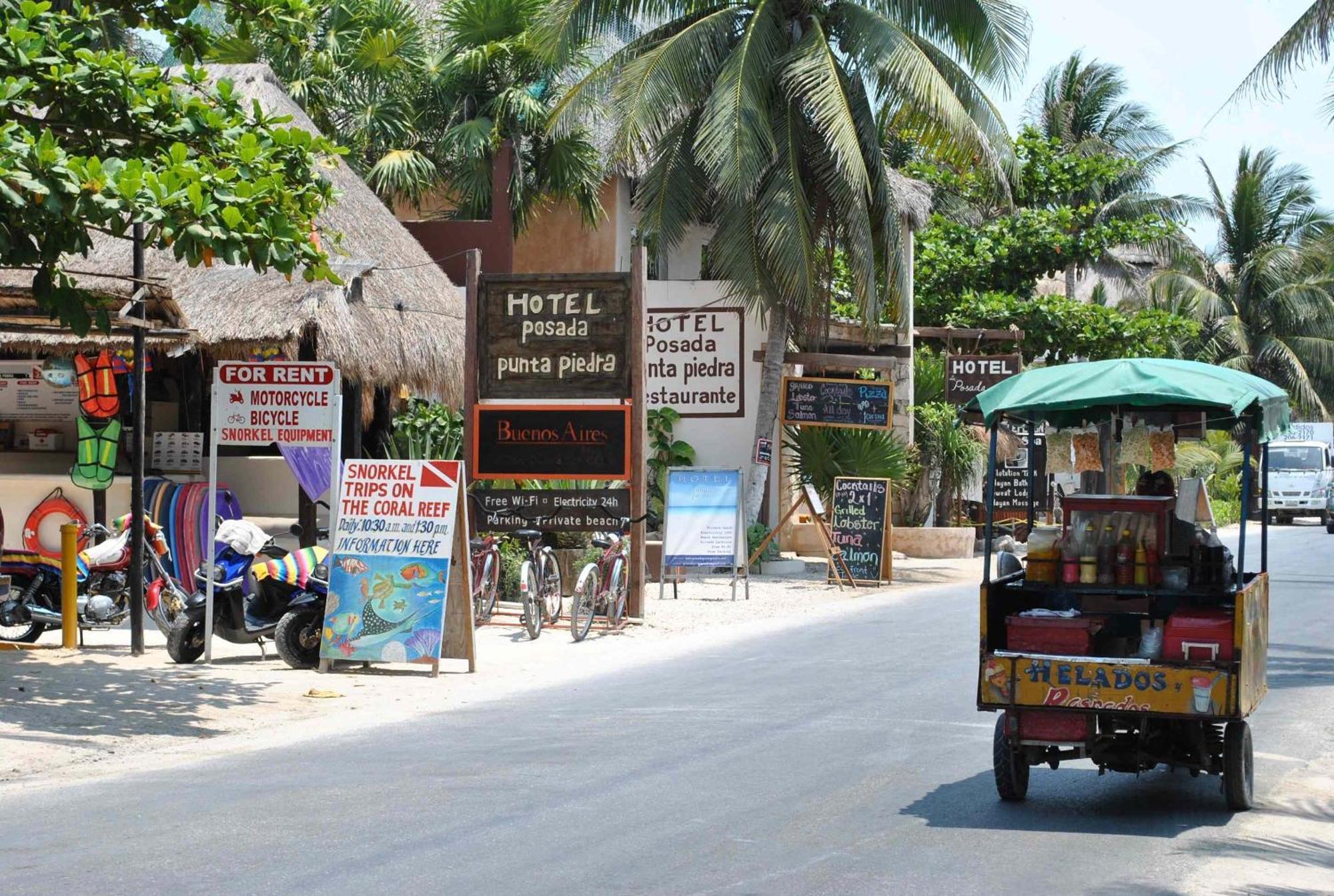 Punta Piedra Beach Posada Hotel Tulum Pueblo Buitenkant foto