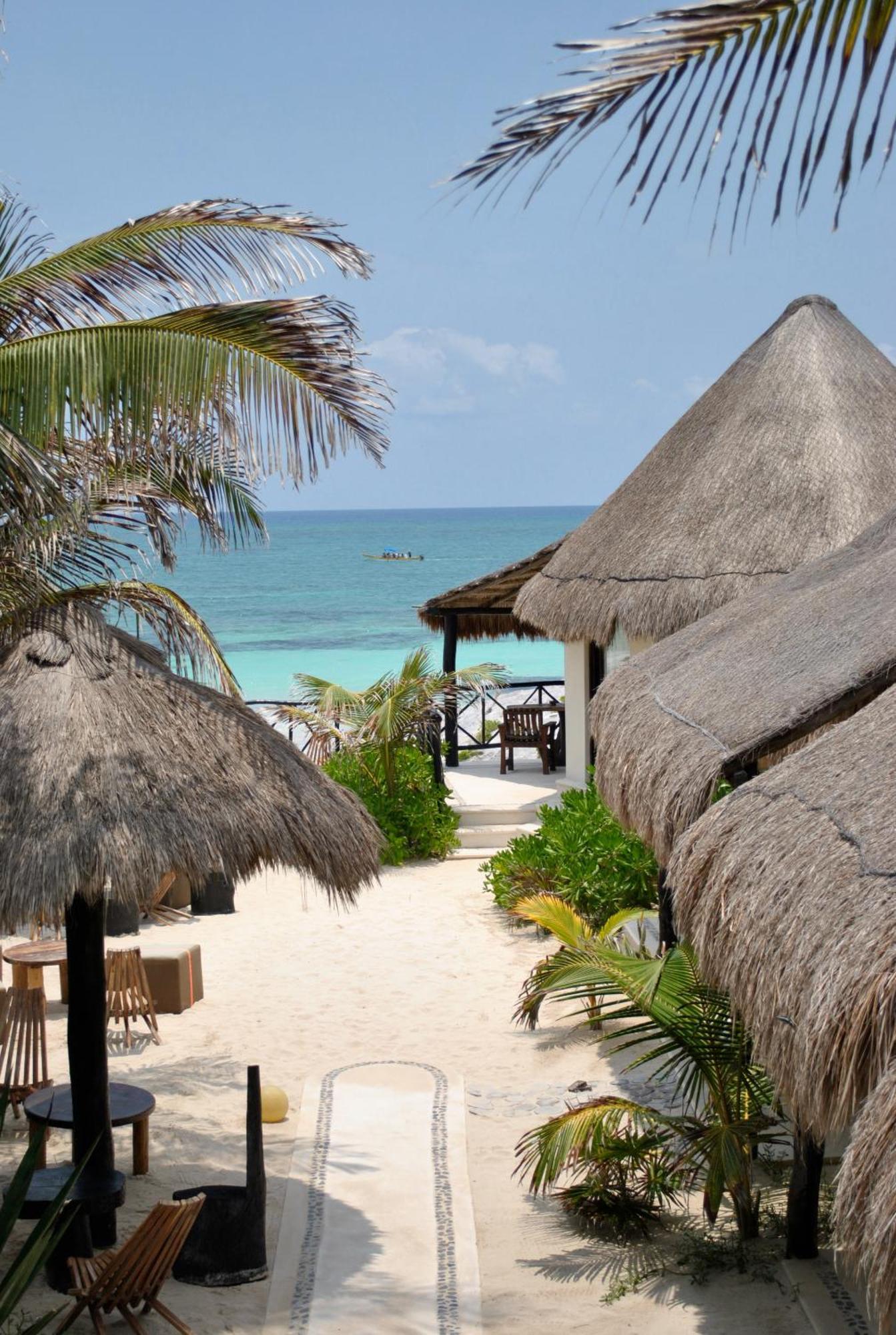 Punta Piedra Beach Posada Hotel Tulum Pueblo Buitenkant foto