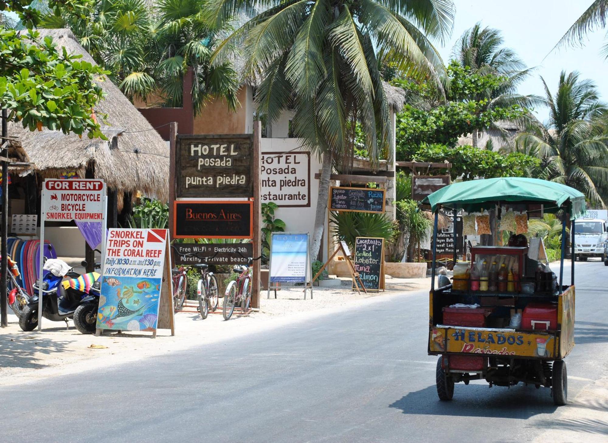 Punta Piedra Beach Posada Hotel Tulum Pueblo Buitenkant foto