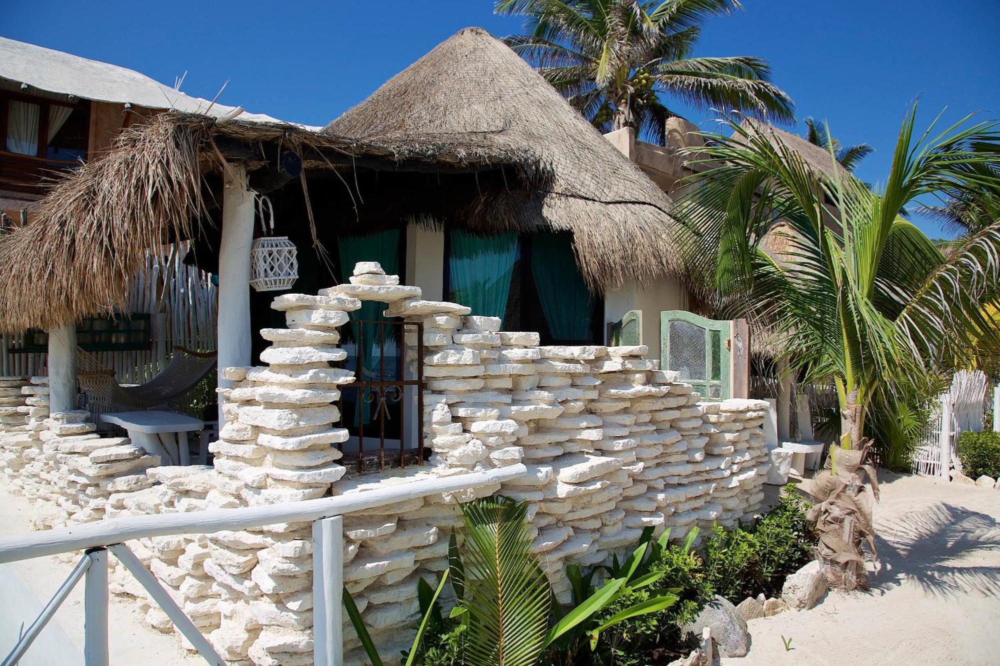 Punta Piedra Beach Posada Hotel Tulum Pueblo Kamer foto