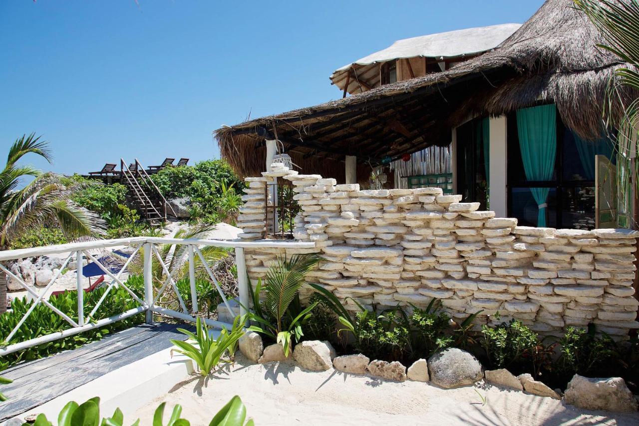 Punta Piedra Beach Posada Hotel Tulum Pueblo Buitenkant foto